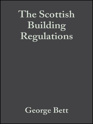 cover image of The Scottish Building Regulations